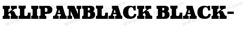 KlipanBlack Black字体转换